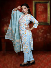 Ethereal Azure Blossom Suit